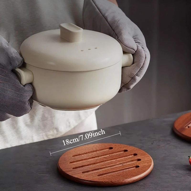 

Деревянный обеденный стол, изоляционный коврик для чайной чашки, подставка для горшка, эстетичная роскошная термостойкая подставка для столовых приборов, закругленные кухонные аксессуары