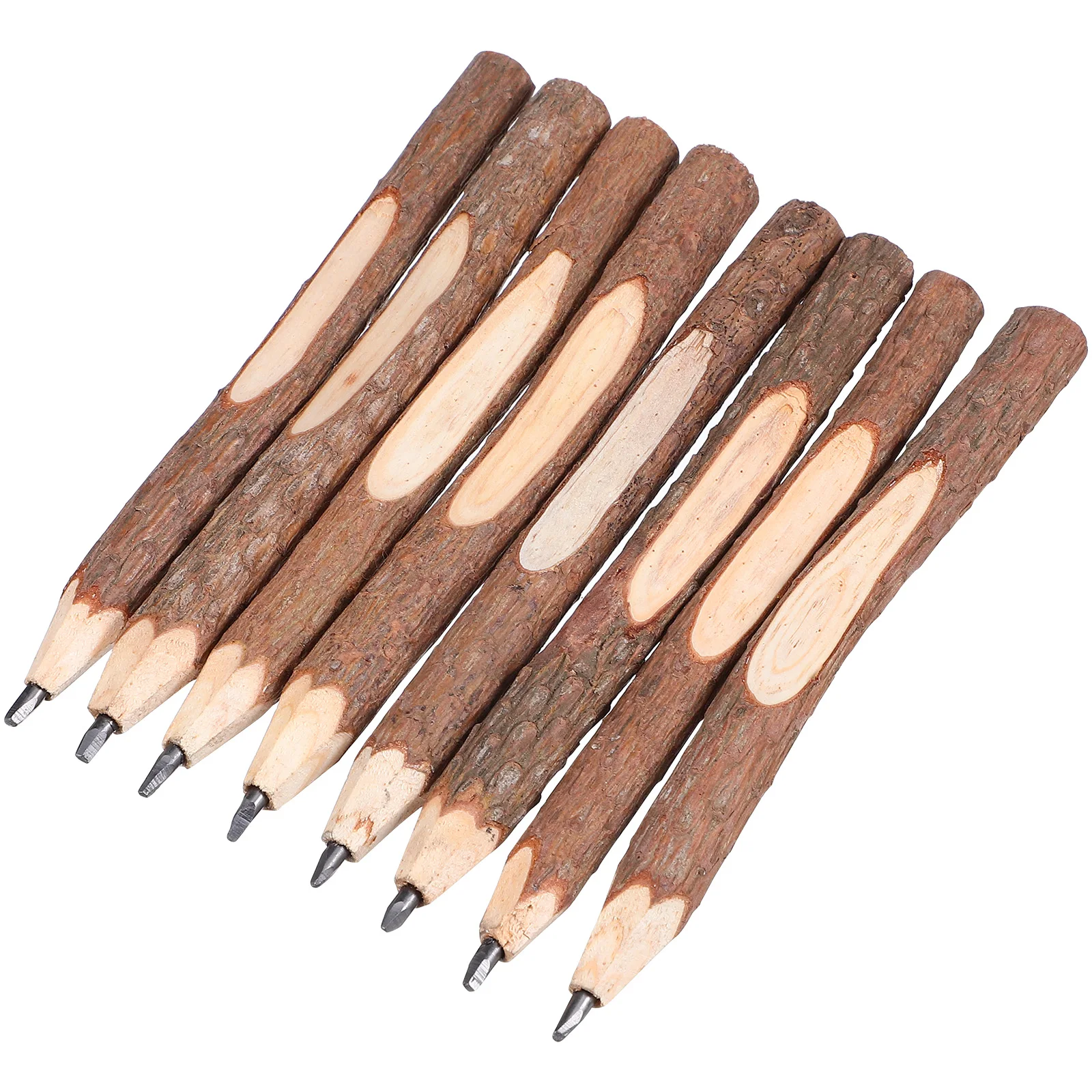 8 Pcs Twig Ballpoint Pencils Daily Accessory Convenient Wood Fountain Vintage Writing Supply Wooden Portable Office Pencilss