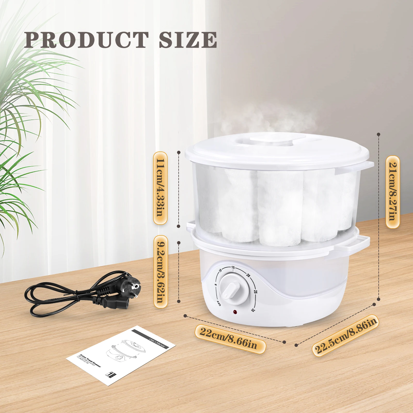 Elektrische Warme Handdoek Warmer Stoomboot Snelle Verwarming 202 ° F Handdoek Kachel Salon Desinfectie Spa Tool Kapper Thuisgebruik 220V Eu Plug