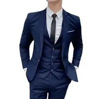 Traje de caballero informal para hombre, Blazer, chaleco y pantalones, corte ajustado, para trabajo al aire libre, negocios, banquete de boda, 6XL