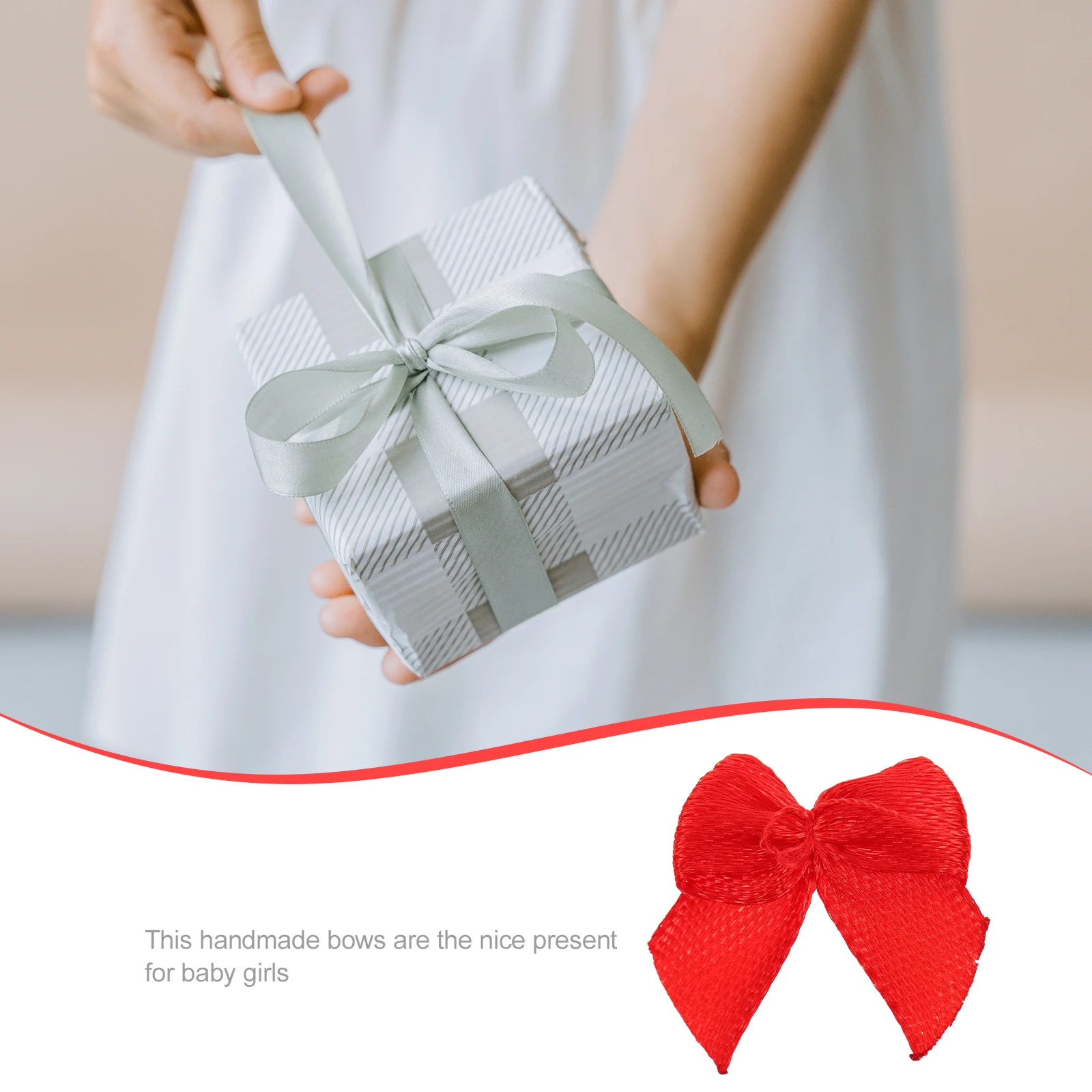 

60pcs Butterfly Bow Small Flower Handmade Colorful Ribbon Bows For Hair Accessories Party Wedding Christmas Gift Use