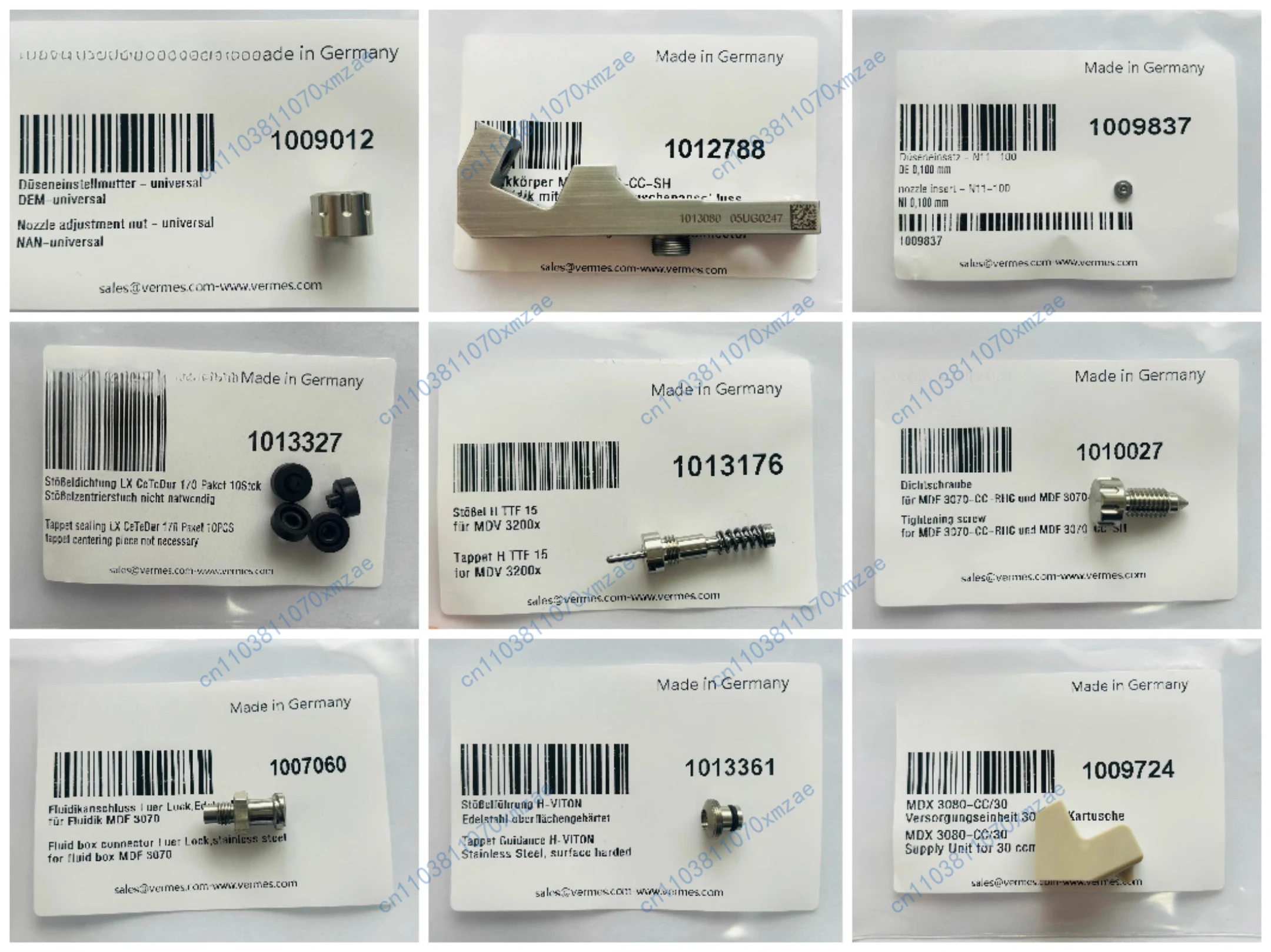 圧電バルブ 液体ボックス/ノズル/ガイドリング/ストライカー/O リングアクセサリ