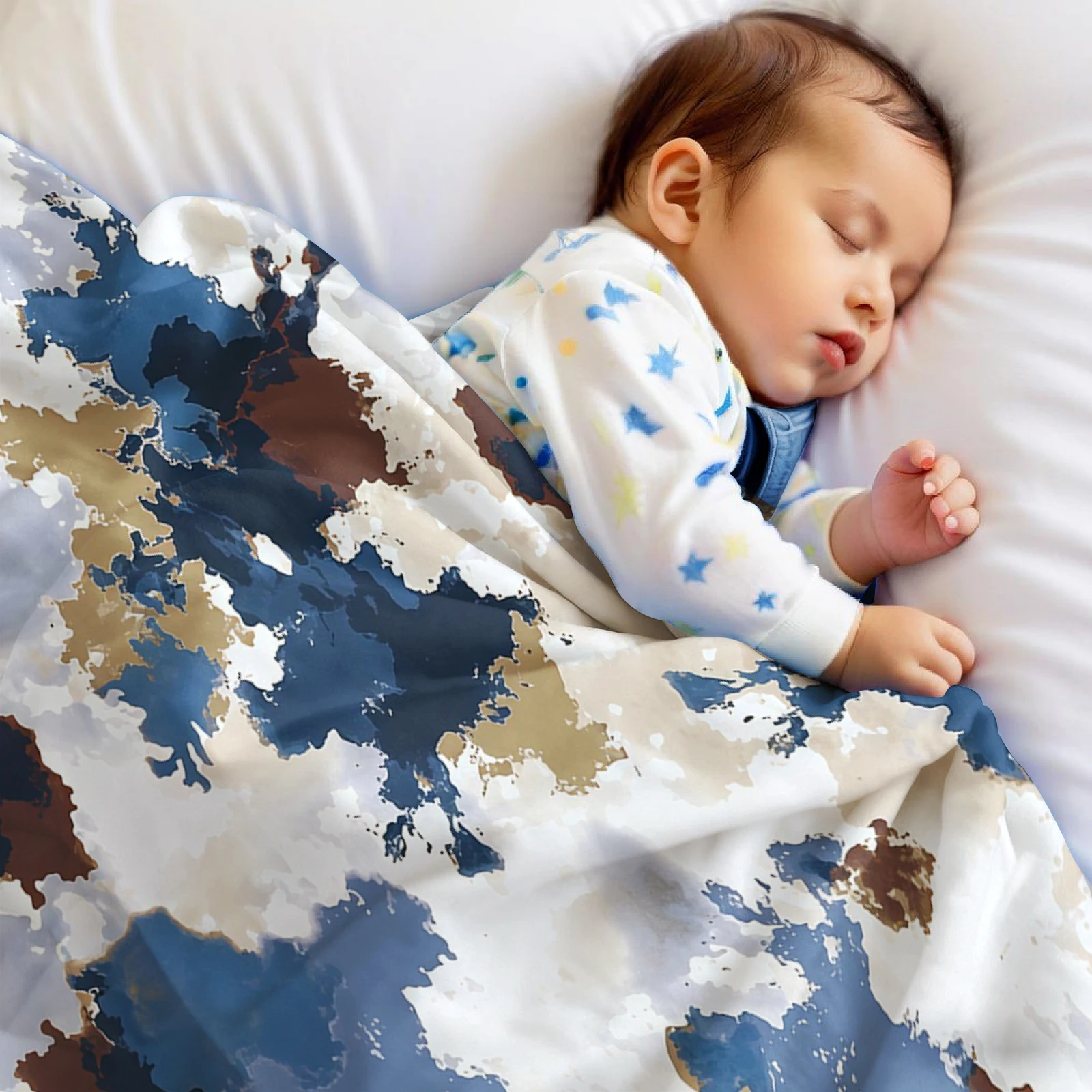 Neutraler Tinten-Camo-Cartoon- – Neutral Throw Blanket Bewertung und Preis
