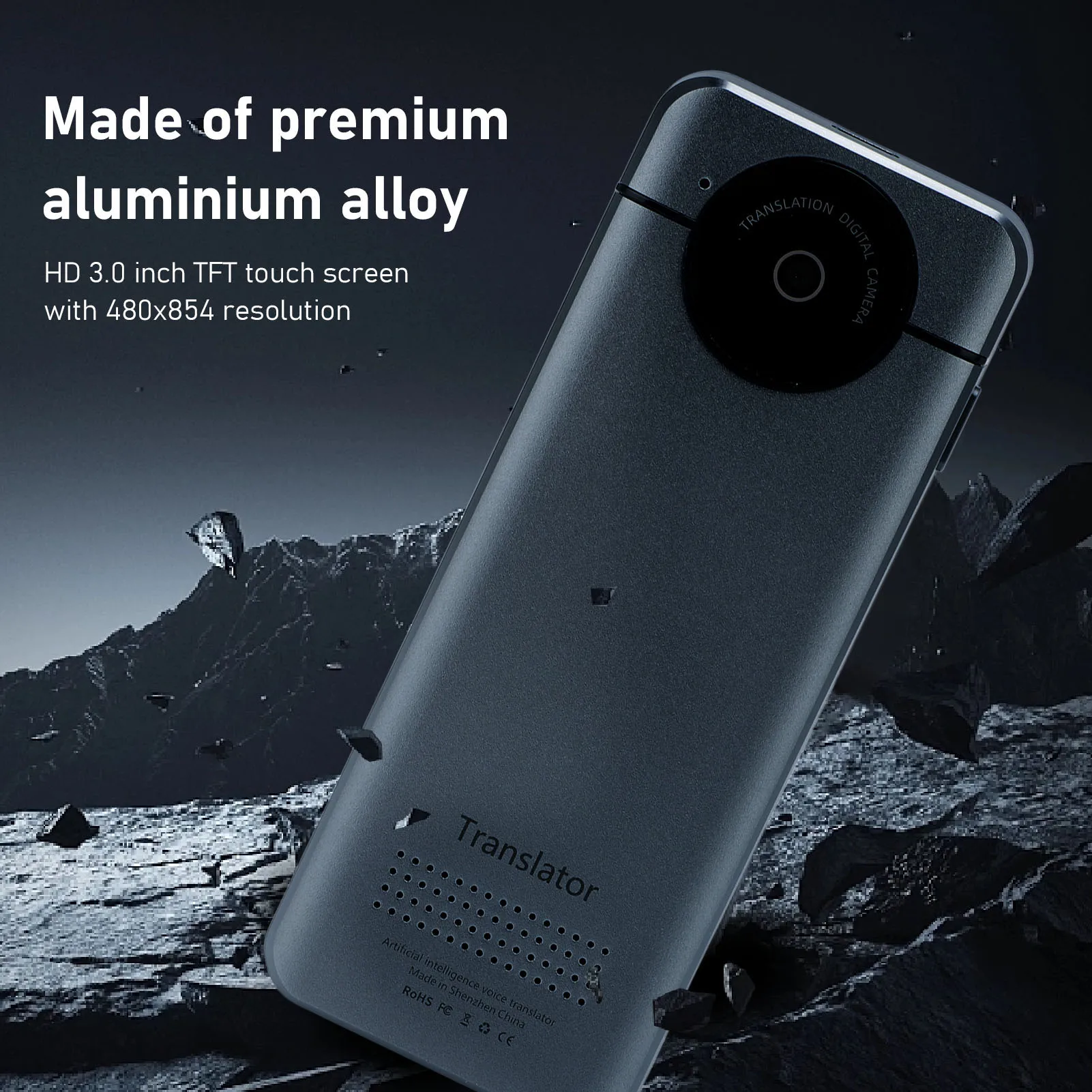 Dispositivo di traduzione linguistica Supporto in tempo reale 74 lingue Traduttore linguistico ROM da 1 GB 8 GB con microfono e altoparlante per i viaggi