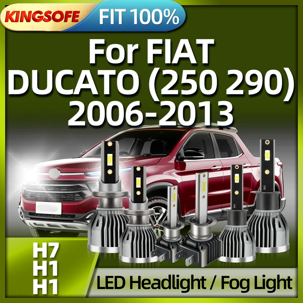 

KINGSOFE H1 LED Car Headlight Bulbs H7 HeadLamp 6000K For FIAT DUCATO (250 290) 2006 2007 2008 2009 2010 2011 2012 2013