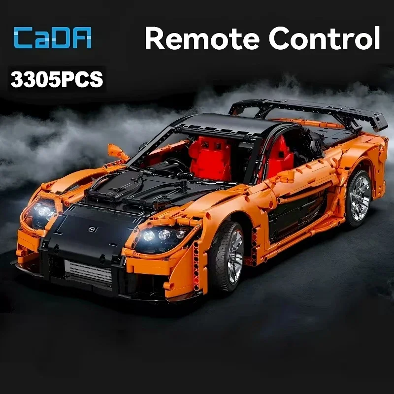 

Конструктор Double Eagle Cada 1:8 Moc Artemy Zotov Racing Car C61502 Rx-7, радиоуправляемая спортивная машина, 3305 деталей, модель для мальчиков, подарок