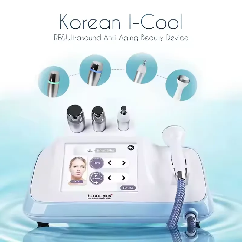 Appareil de beauté coréen I-Cool Ultrason Face Lift, Couche profonde, Anti-âge, Élimination des déformations, Resserrement de la peau, Machine multifonction