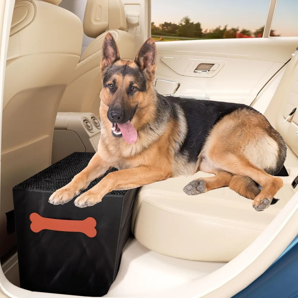 

Удлинитель переднего и заднего сиденья для собак, лестница для собак с твердым дном для автомобиля, кровати, дивана или автомобильные аксессуары, черный