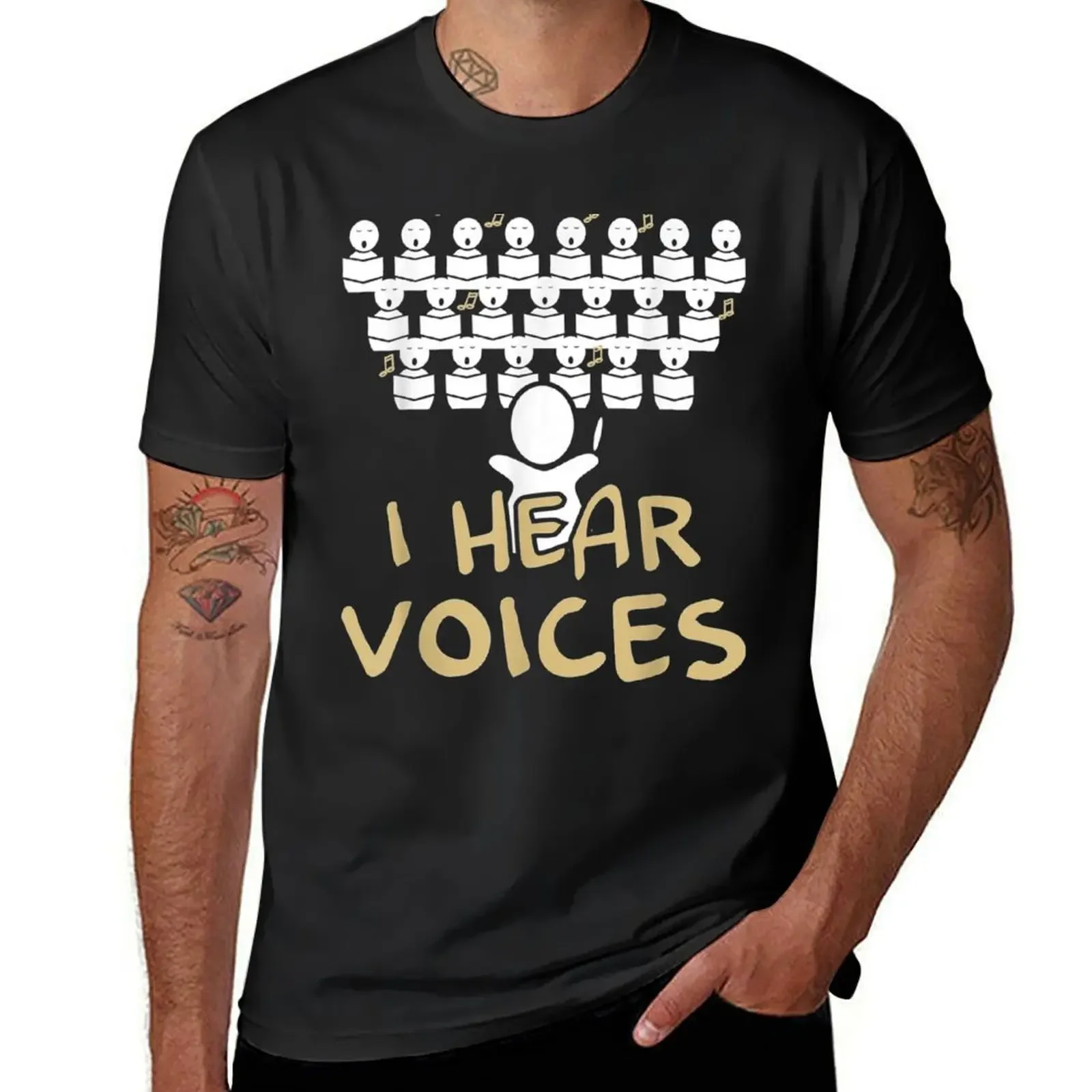 

Choir I Hear Voices Funny Chorister Tee T-Shirt cute tops Blouse blacks t shirts for men