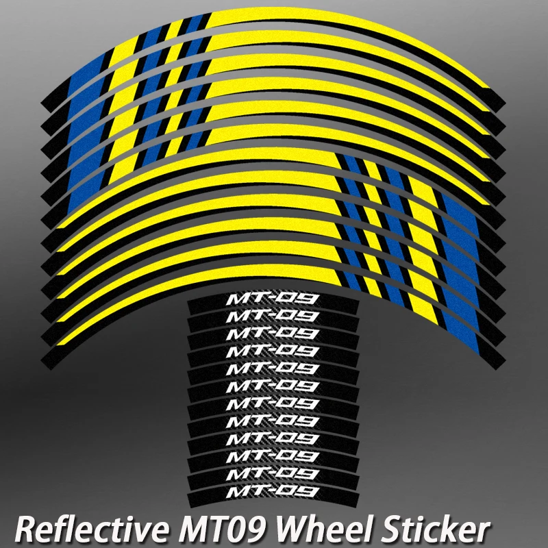 

Наклейки на колесные диски мотоцикла, 17 дюймов, светоотражающие, для MT 09 MT09