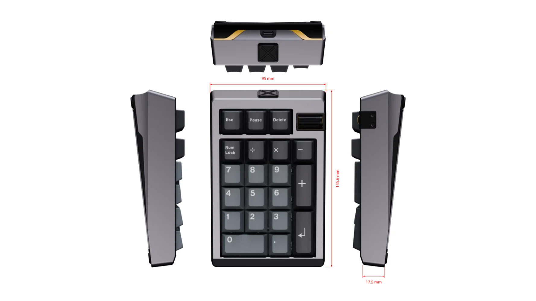 ZOOM PAD Number Keyboard Kit Custom Bluetooth Wired 2.4G Keypad Tri Mode Spray Swimming Process Mechanical Keyboard Mini Numpad