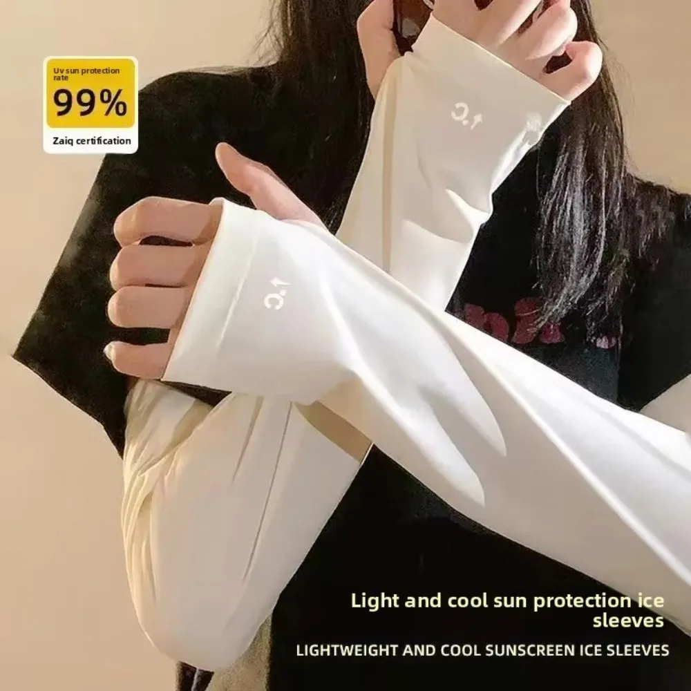 Fashionable Ice Silk Loose Sleeves Breathable Sun Protection Sleeve Covers Comfortable Cycling Driving Gloves Women Men