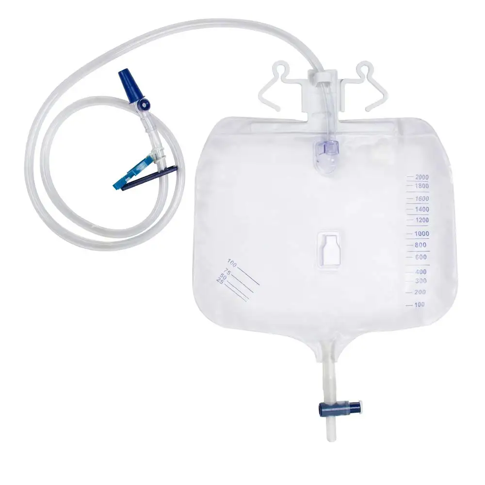 5 piece 2000ml PVC Reusable Medical Latex Sleeve Type Urine Bag Male Drainage Catheter Bag Urine Collector