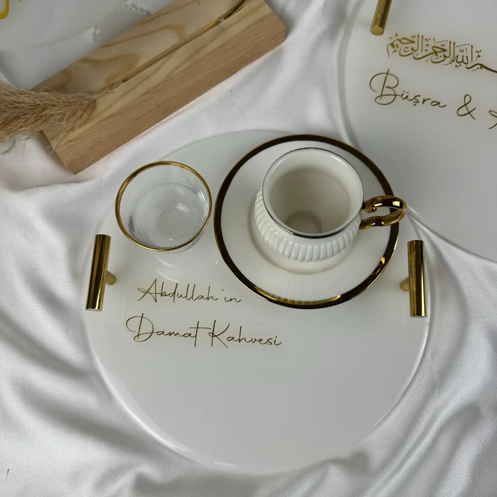 Vinyl Sticker Wedding Ring Tray Sticker Custom Name Gold Foil Personalized Engagement Tray Decor Bride And Groom Wedding Favors