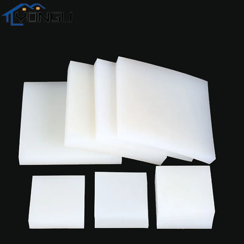 1Pc Elastic White Silicone Rubber Sheet 50x50mm-300x300mm Damping Pad Wear Resistant Shockproof Block Gaskets Thinkness 1-50mm