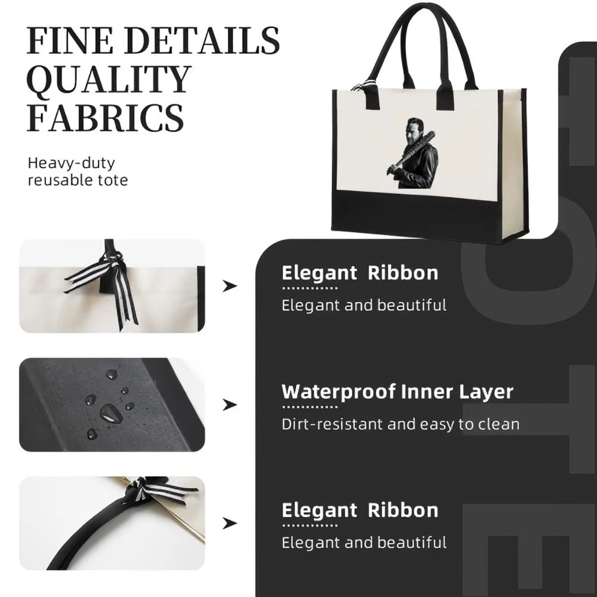 نيجان 2026 وصول جديد موضة عملية واسعة قابلة لإعادة الاستخدام حمل حقيبة نمط طباعة 2 لهجة الثقيلة كتف كبير