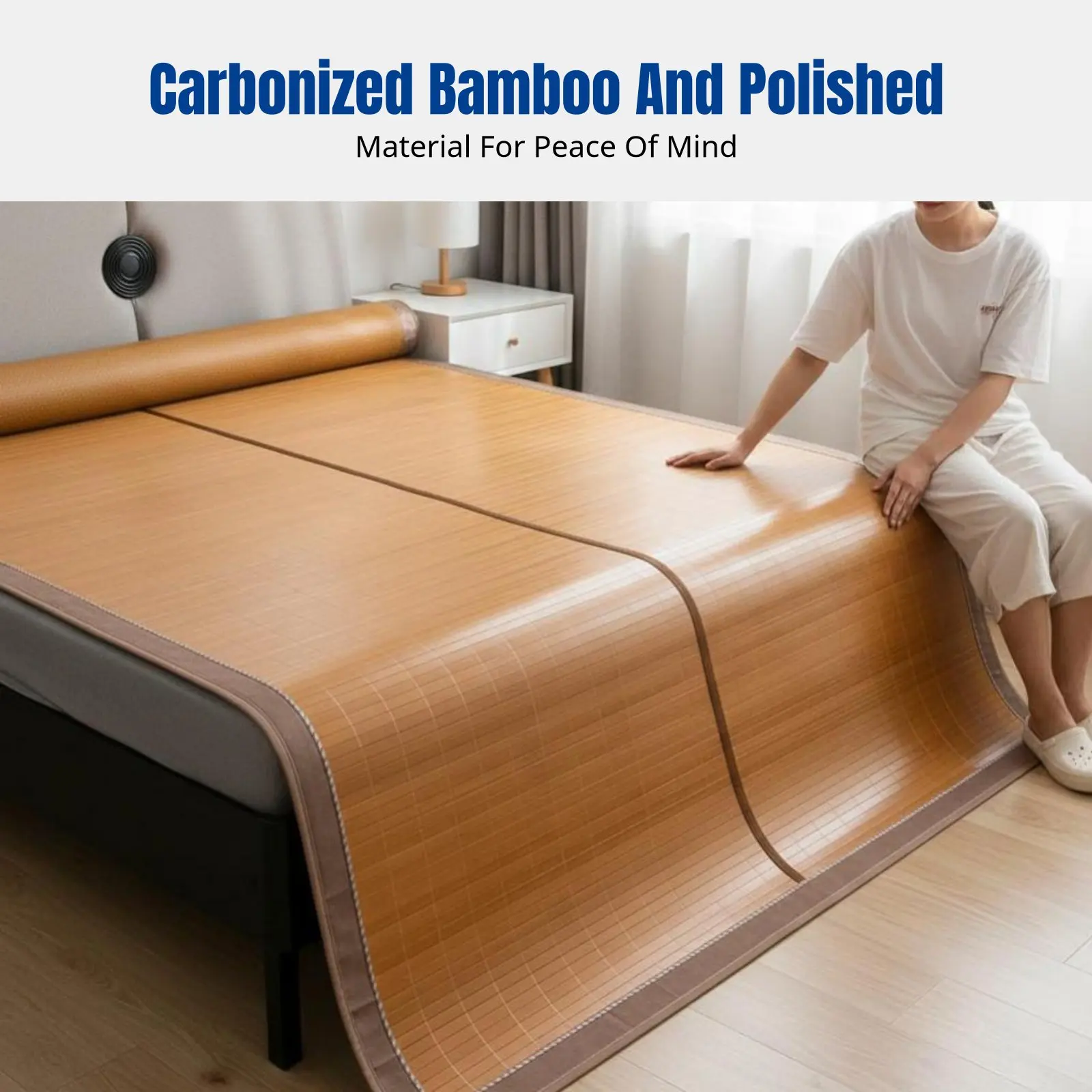 

Ротанговый коврик, двусторонний, бамбуковый, охлаждающий, складной, утолщенный, карбонизированный, для летнего студенческого общежития, новинка 2025 года