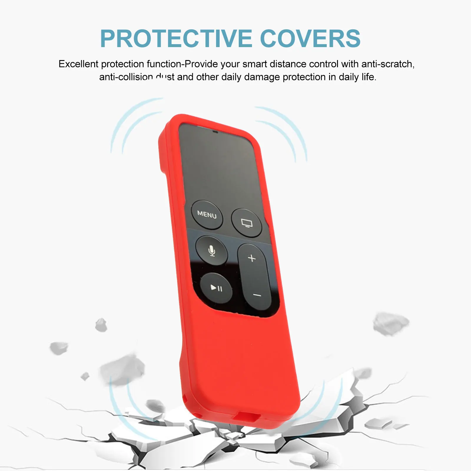 2 Pcs Remote Control Case Cover Silicone Bumper Protector Protection Controller Silica Gel