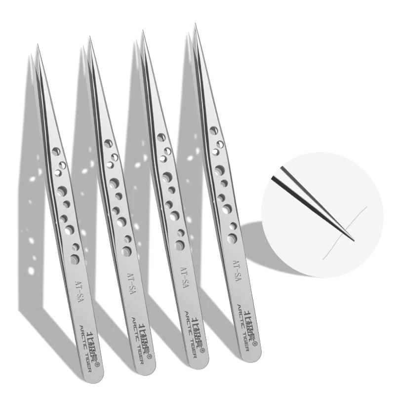 

New140mm Long Ultra Precision Stainless Steel Tweezers Industry Straight Electronic Pointed Tweezers for Phone Repair