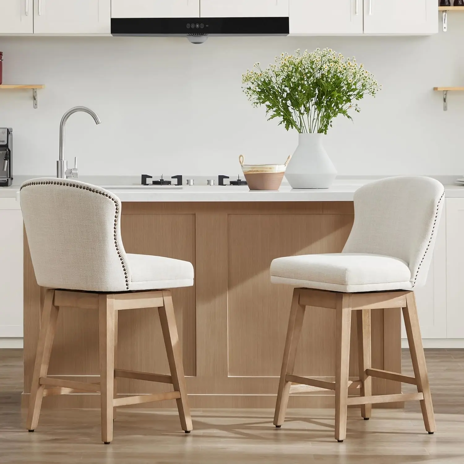 Ignorez solutions.com stered Performance Fabric Bar, Runway ols, Ensemble de 2, Siège recommandé de 26 po, Lin