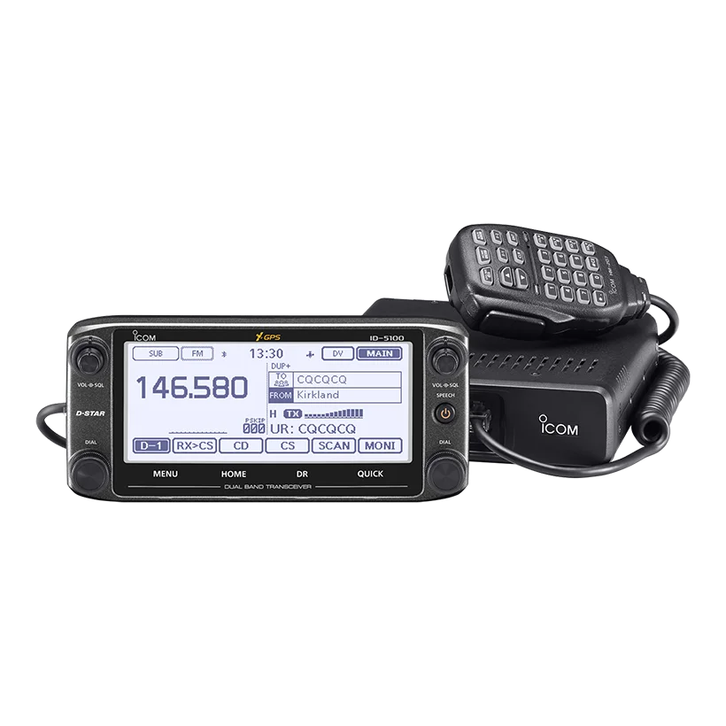 ID-5100A Dual Segment Digital D-STAR/Analog GPS Walkie-Talkie VHF/UHF 50W Output Power With Touch Screen Car And Walkie-Talkie