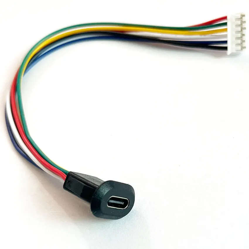 

1pcs 6P USB Type C Connector Jack Female Type-C With card buckle 3A High Current Fast Charging Jack Port Charger Plug Socket