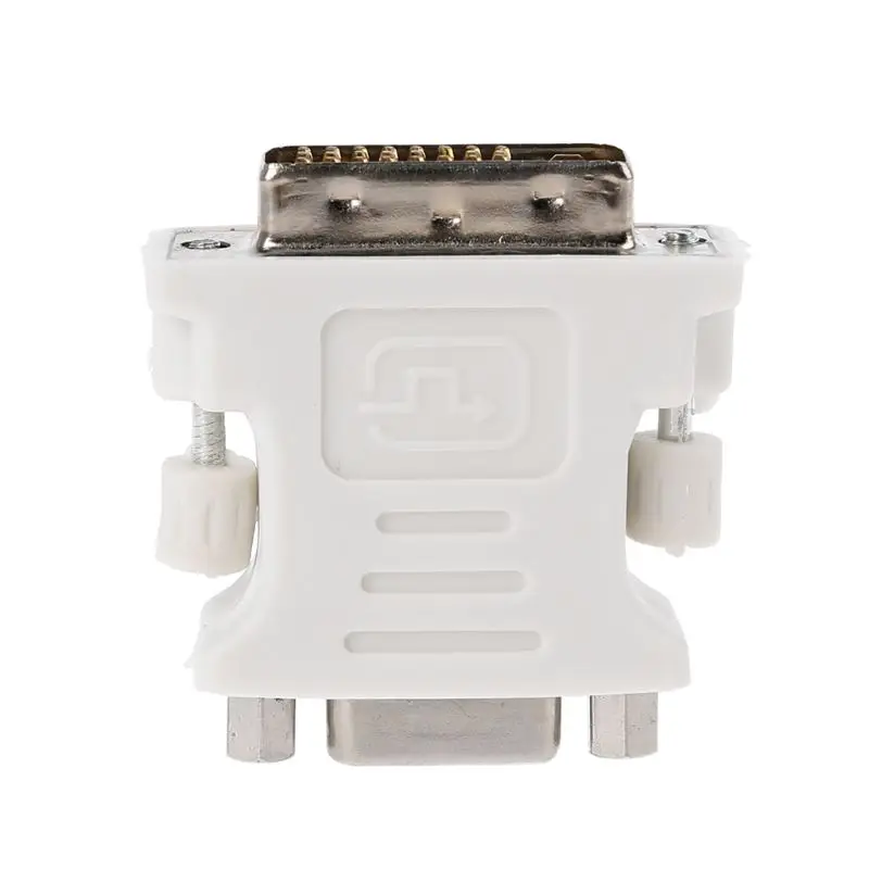 DVI-D Male To VGA Female Socket Adapter Converter VGA To DVI White Durable Practical Socket Adapter Converter Accessory