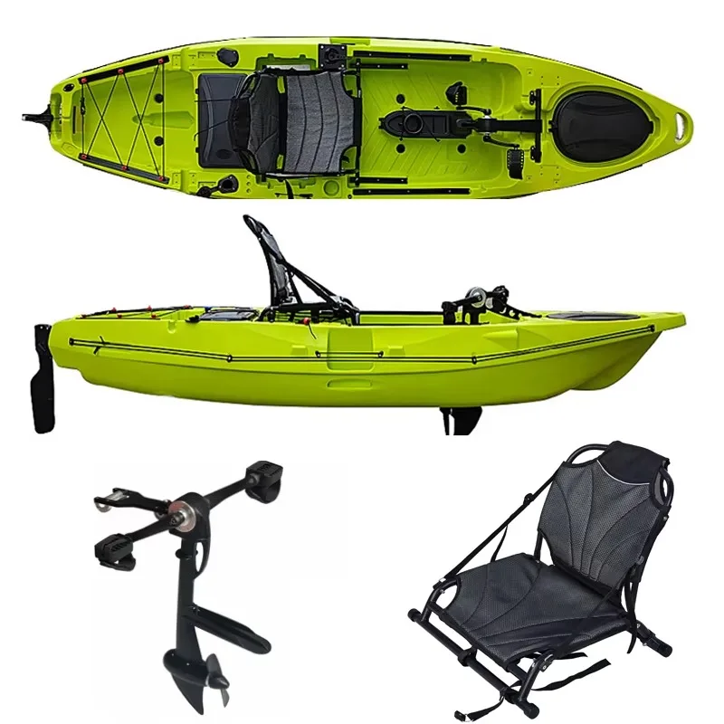 OEM Plastic Fishing Kayak for One Person Pedal Powered Kayak with Propeller Drive System