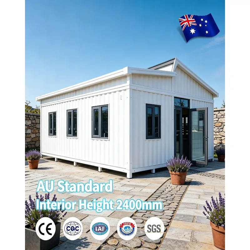 Eco Friendly 40ft Expandable Container House Foldable Prefab Villa Flat Pack Modular Tiny Home For Vacation Living Space
