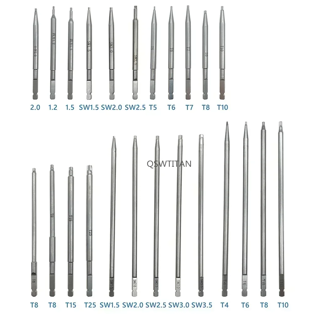 Orthopaedic Bone Screw Driver Instruments Spinal Pedicle Screw Nail Cap AO Hex Star Plum Driver Set