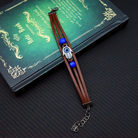 The Last Of Us Leather Bracelets for Women Man Ellie Dina Hamsa Evil Eye Charm Bangle Game Jewelry pulseras Accessories Gift