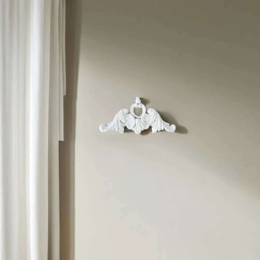 

4pcs Pvc Carved Onlay For Wall Decor Corner Elegant Layered Lines Delicate Carving Applique Furniture Cabinet Diy Unpainted