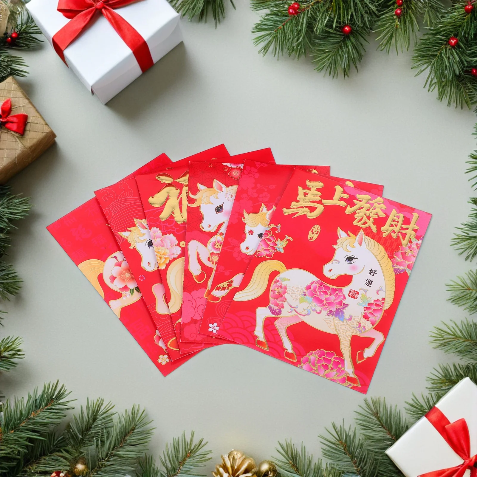 

Spring Festival Red Envelopes for The Year of Horse Chinese New Money Cash Packets Children's Chiness Envelpes Envenlopes