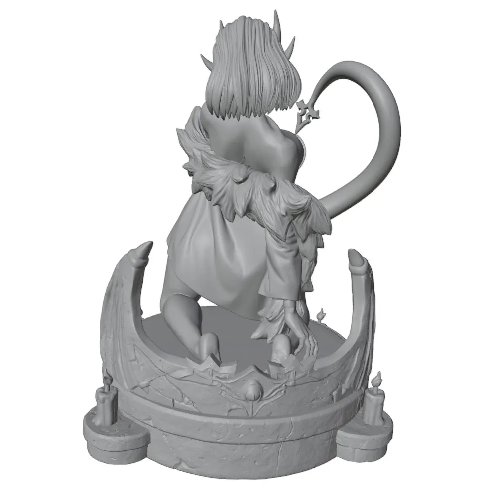 1/24=75mm-1/10=175mm Anime Character Statue GK Miniature 3D Printed Gray Model Figurine DIY Doll Model Unassembled And Unpainted view 5