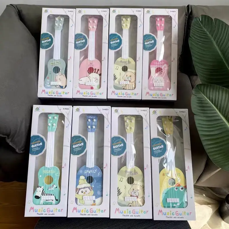 Crianças ukulele iniciante instrumento musical brinquedo com saco educação precoce aprendizagem presente para crianças meninos meninas presente de aniversário