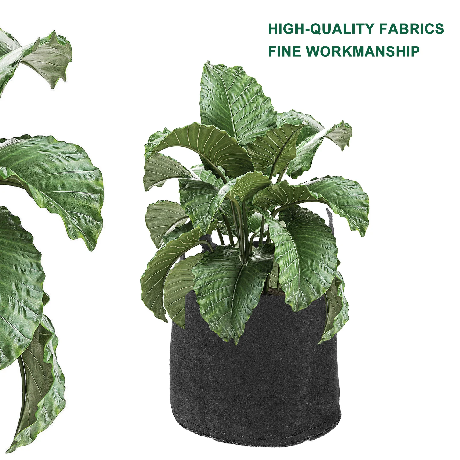 5 قطعة أكياس الحضانة النباتية غير المنسوجة النسيج تنمو أكياس مقابض قوية دائم حديقة الأواني ل Pernials العصارة الخضروات