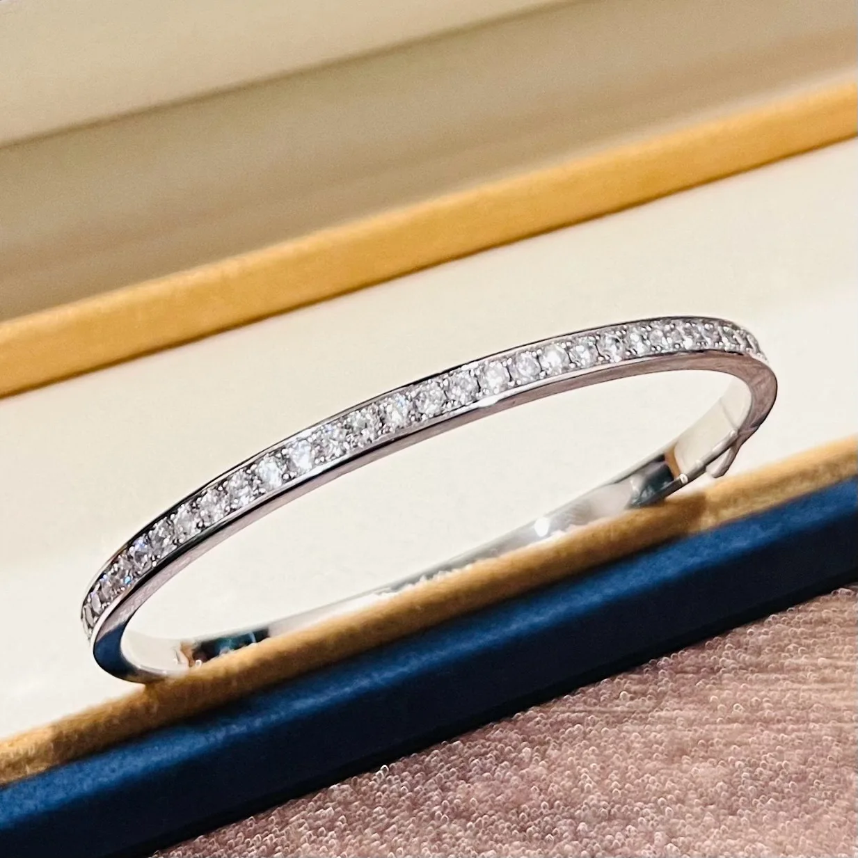 Luxury Brand Pure 925 Sterling Silver Jewelry For Women Water Drop Yellow Diamond Design Wedding Jewelry Engagement Bracelet