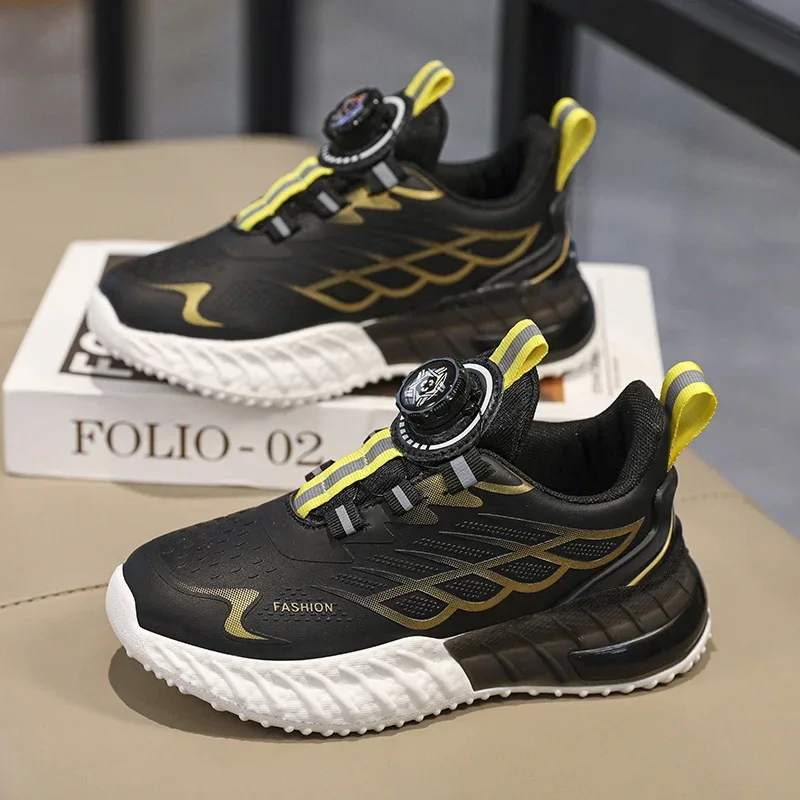 เด็กรองเท้าเด็กรองเท้าผ้าใบสําหรับ Big Boys กันน้ําเด็กวัยหัดเดินกีฬารองเท้าลื่น 7-15Y ขนาด 29-40 #