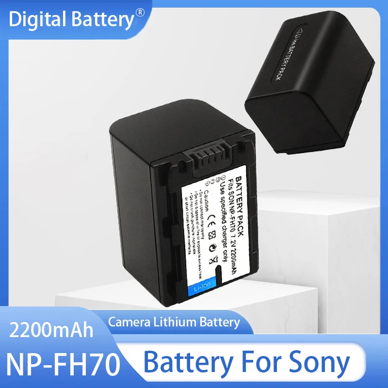 NP-FH70 Battery 2200mAh Rechargeable Batteries for Sony NP-FH30 NP-FH40 NP-FH60 NP-FH50 NP-FH70 HDR-XR Series Camera Battery