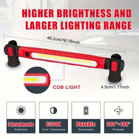 Super Bright Magnetic Work Light Built-in 5000mAh Rechargeable Battery Underhood Work Lamp Bar For Car Repair Outdoor lighting 