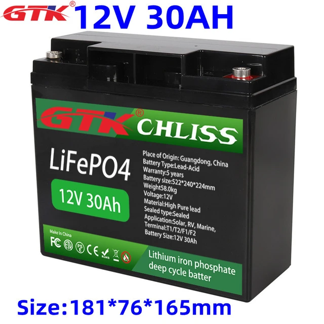 Gtk-バッテリーLiFePo4,12V,100Ah,200Ah,300Ah,リン酸鉄リチウム,管理システム,ソーラーシステム用の統合BMS,免税店  - AliExpress