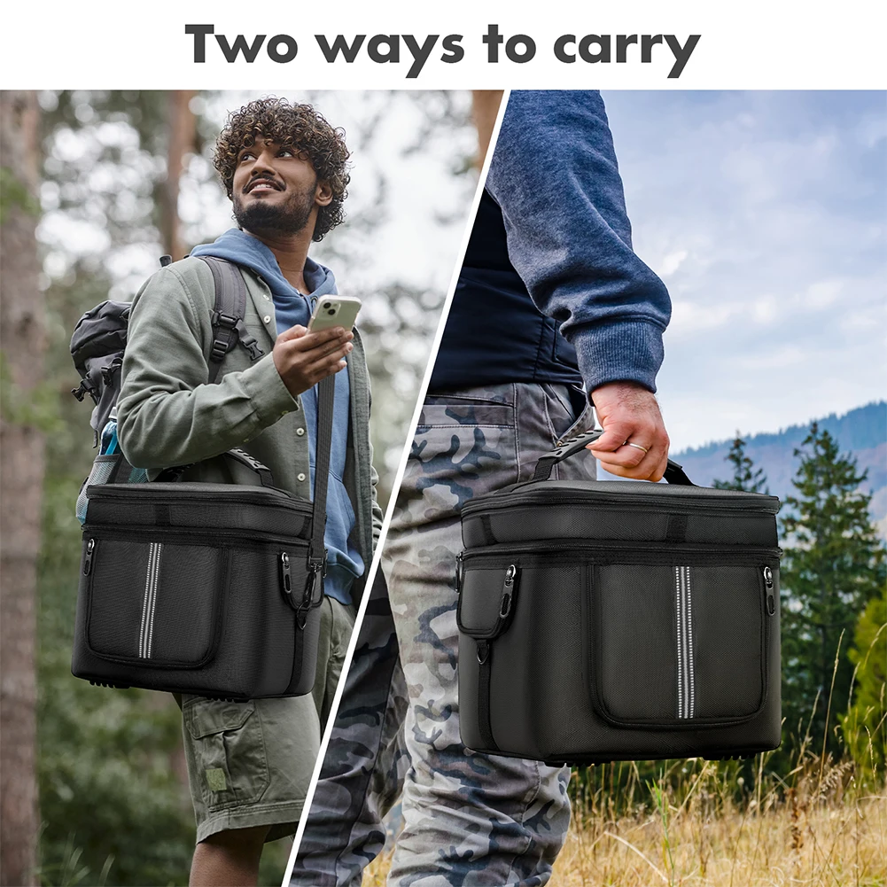 Portable Power Station Bag with Shoulder Strap & Handle Carrying Case Storage Case for Ecoflow River 2 Pro & Ecoflow River 2 Max