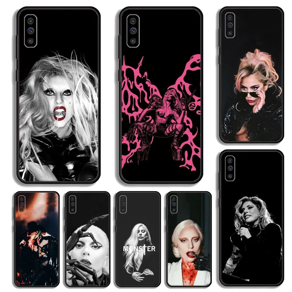 Singer L-Lady G-Gaga Phone Case For Samsung S23,23,22,30,21,10,9,Note20 Ultra,Lite,Ultra,5G,Plus,FE,Black Soft Case