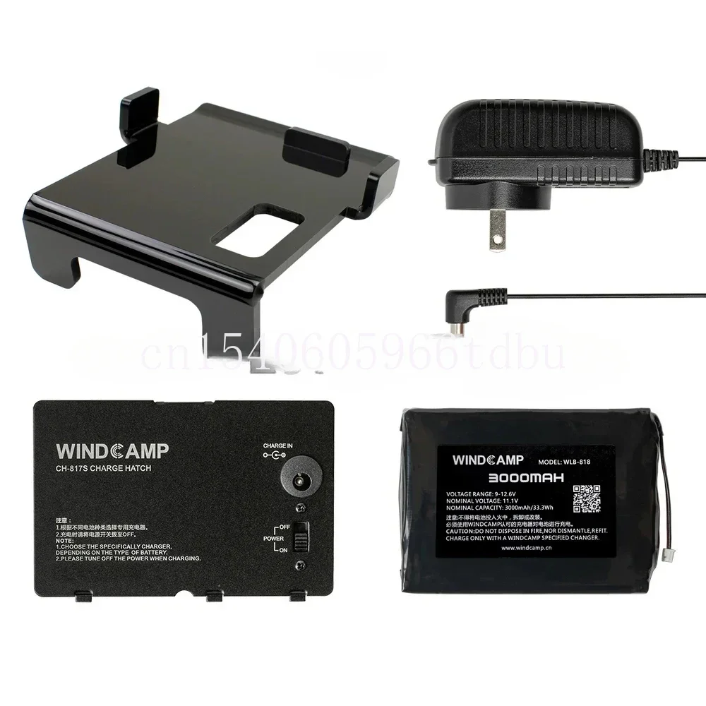 Cargador de Batería de Polímero de Litio de 3000 mAh para FT-818, Cubierta de Batería con Soporte Negro para Yaesu FT-818 Ft-817