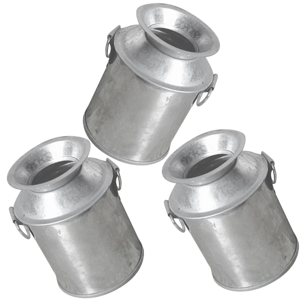 3 Buah Koper Pot Bunga Sukulen Mainan Mini Miniatur Vas Kecil Besi Tempa