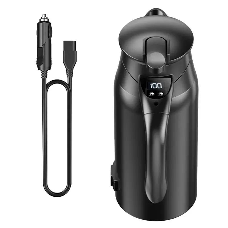 

【ПОСЛЕДНИЙ ШАНС】Электрический автомобильный чайник-термос из нержавеющей стали 1200 мл, 12/24В, для быстрого кипячения воды, для путешествий и кемпинга