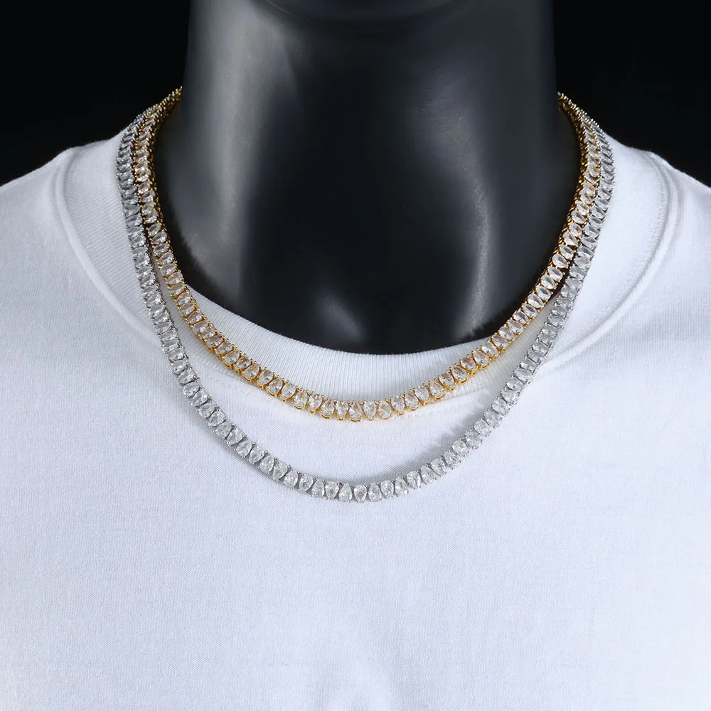 

ESKEEM новый стиль посеребренная бриллиантовая теннисная цепочка в форме капли с кубическим цирконием теннисная цепочка для женщин модные ювелирные изделия подарок