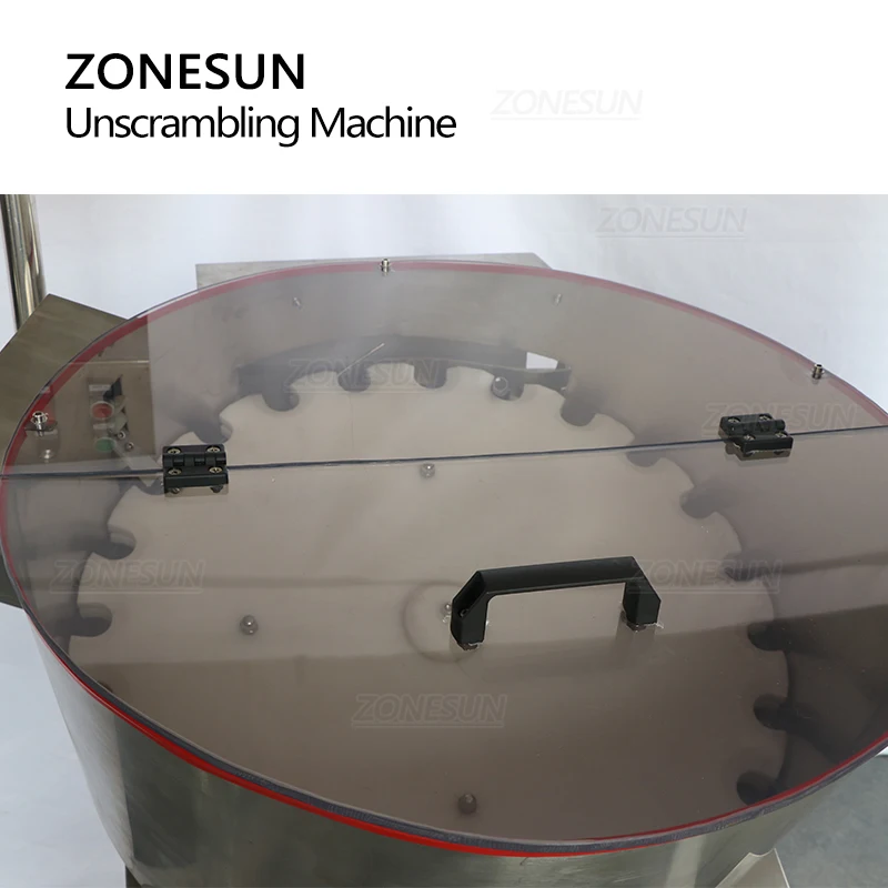 ZONESUN-plato giratorio automático, placa giratoria, botella de vidrio de plástico, alimentador de clasificación de viales, ZS-LP750