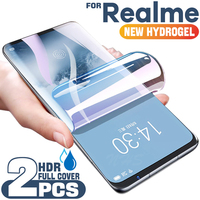 2Pcs Full Cover Screen Protector For Realme GT Neo 5 3 2 9 8 7 6 GT 2 Pro Screen Protector Hydrogel For Realme 10 9i 8i X2 X3 XT