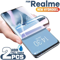 2 шт. полного покрытия Защитная экрана для на Realme GT Neo 5 3 2 9 8 7 6 GT 2 Pro Защитная экрана Гидрогелевая пленка для на реалми 10 9i 8i C30 C35 C21 C11 C3 X3 X2 XT олеофобное покрытие Non Стекло